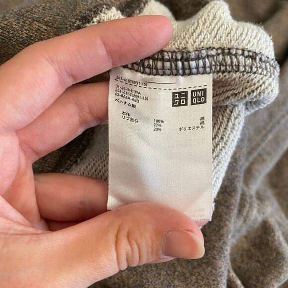 Uniqlo U Men’s Heather Gray Size M Minimalist Mock Neck Pullover Sweatshirt - Picture 6 of 8